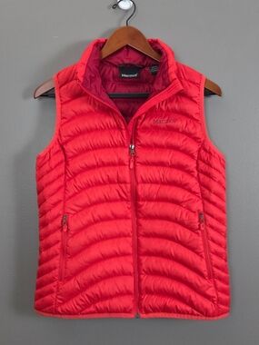 Marmot Womens Small Down Puffer 600-Fill Cherry Tomato Red Lightweight Packable